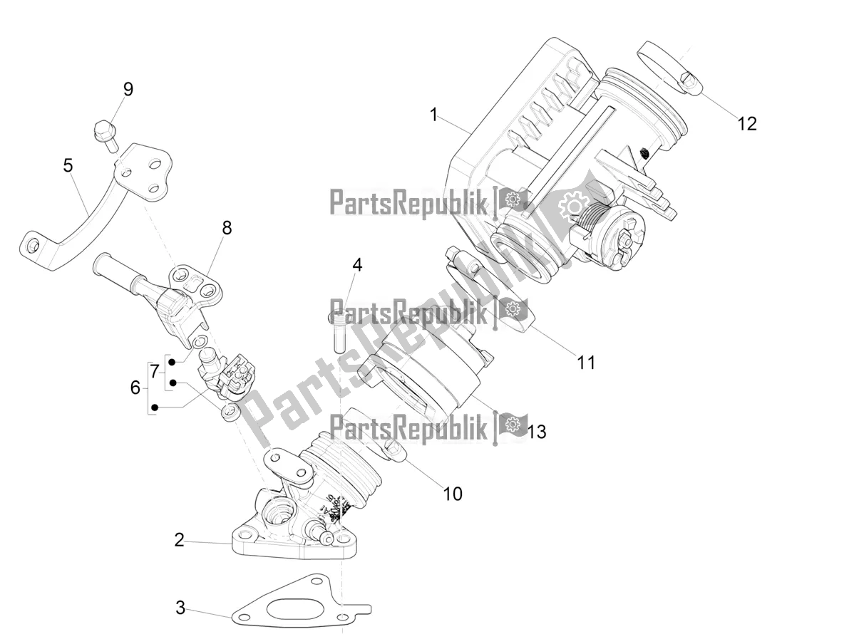 All parts for the Throttle Body - Injector - Induction Joint of the Piaggio Liberty 150 2020