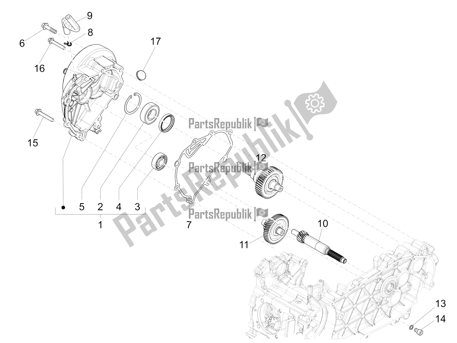 Toutes les pièces pour le Unité De Réduction du Piaggio Liberty 150 2021