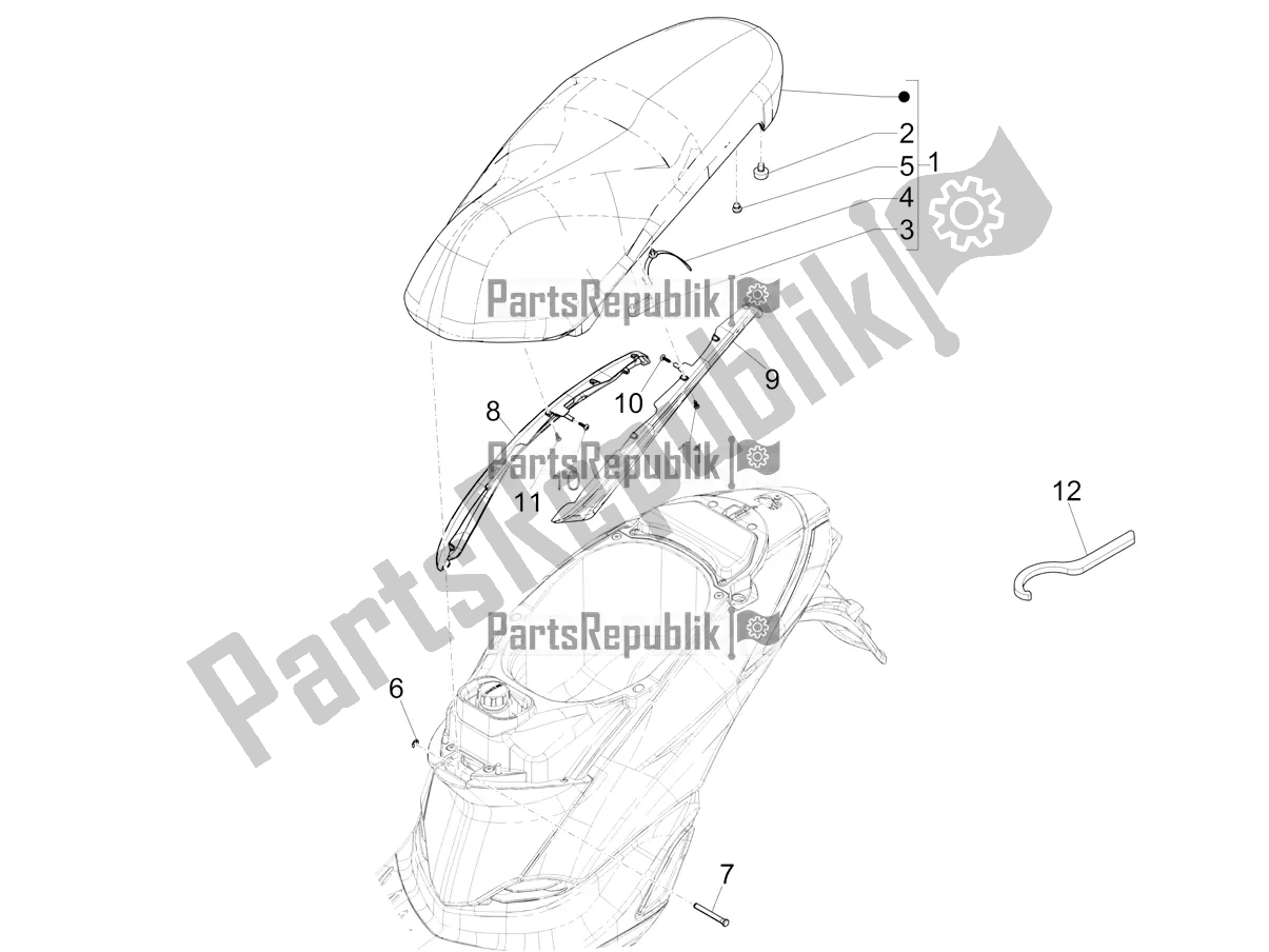 Toutes les pièces pour le Selle / Sièges du Piaggio Liberty 150 2021