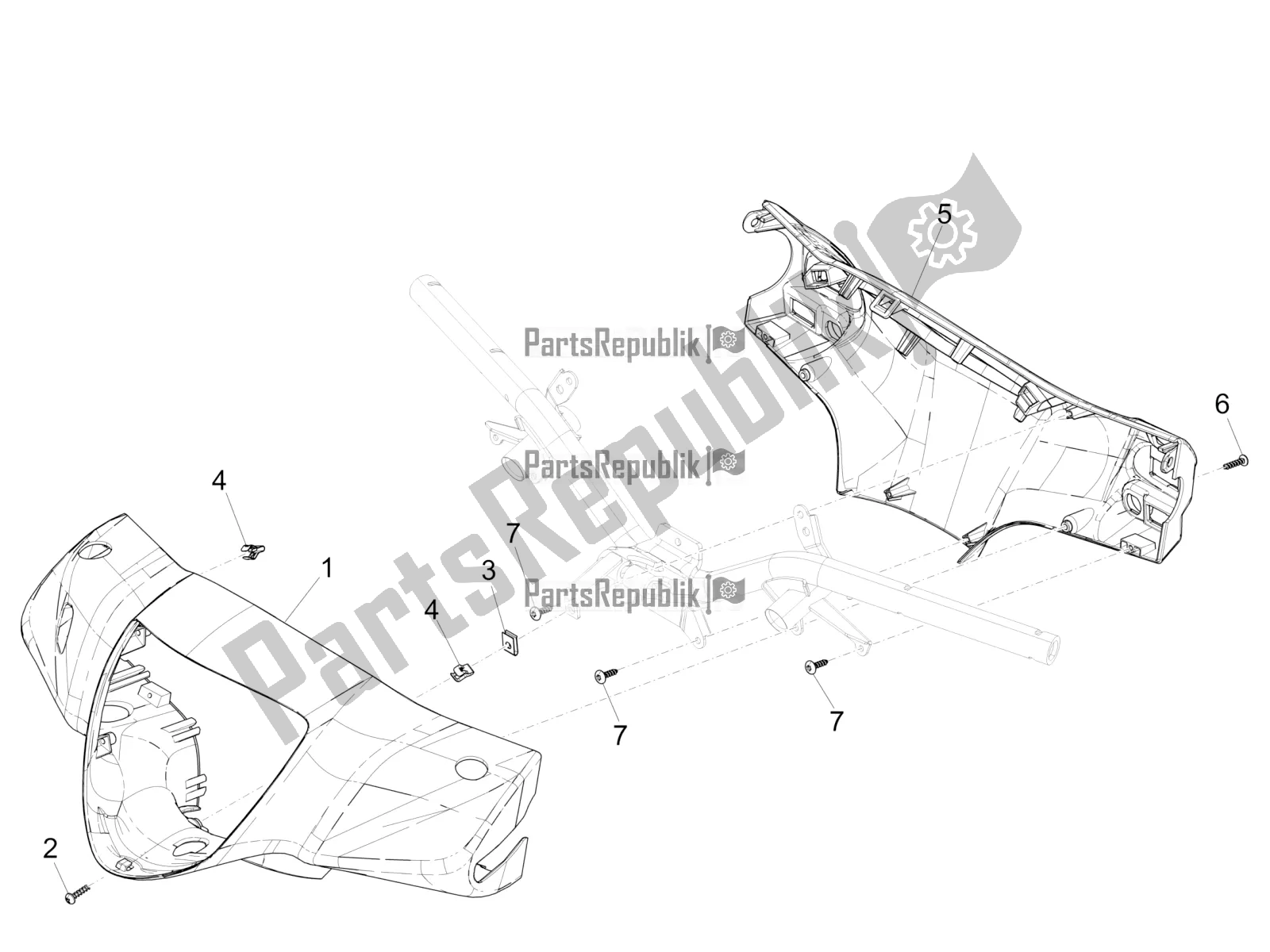 All parts for the Handlebars Coverages of the Piaggio Liberty 150 Iget ABS 2016