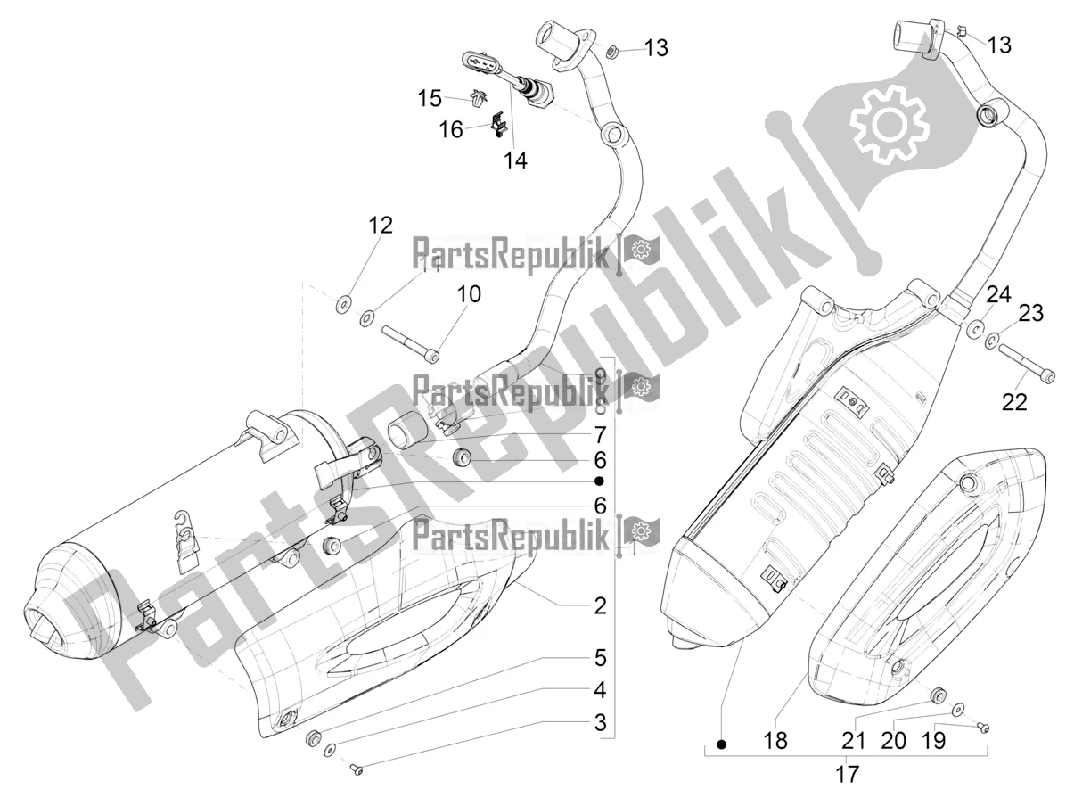 Toutes les pièces pour le Silencieux du Piaggio Liberty 150 Iget ABS 2016