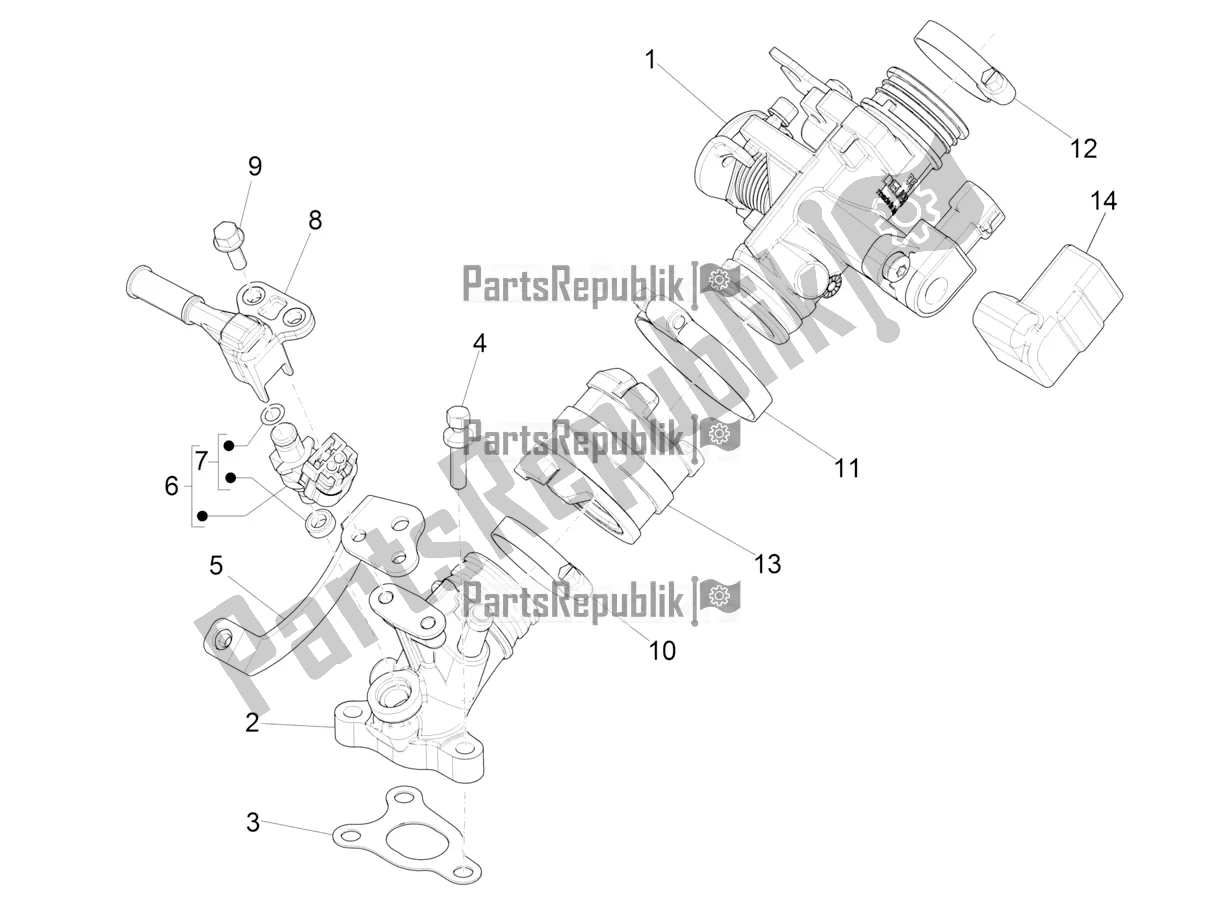 Toutes les pièces pour le Throttle Body - Injector - Induction Joint du Piaggio Liberty 150 Iget ABS 2019