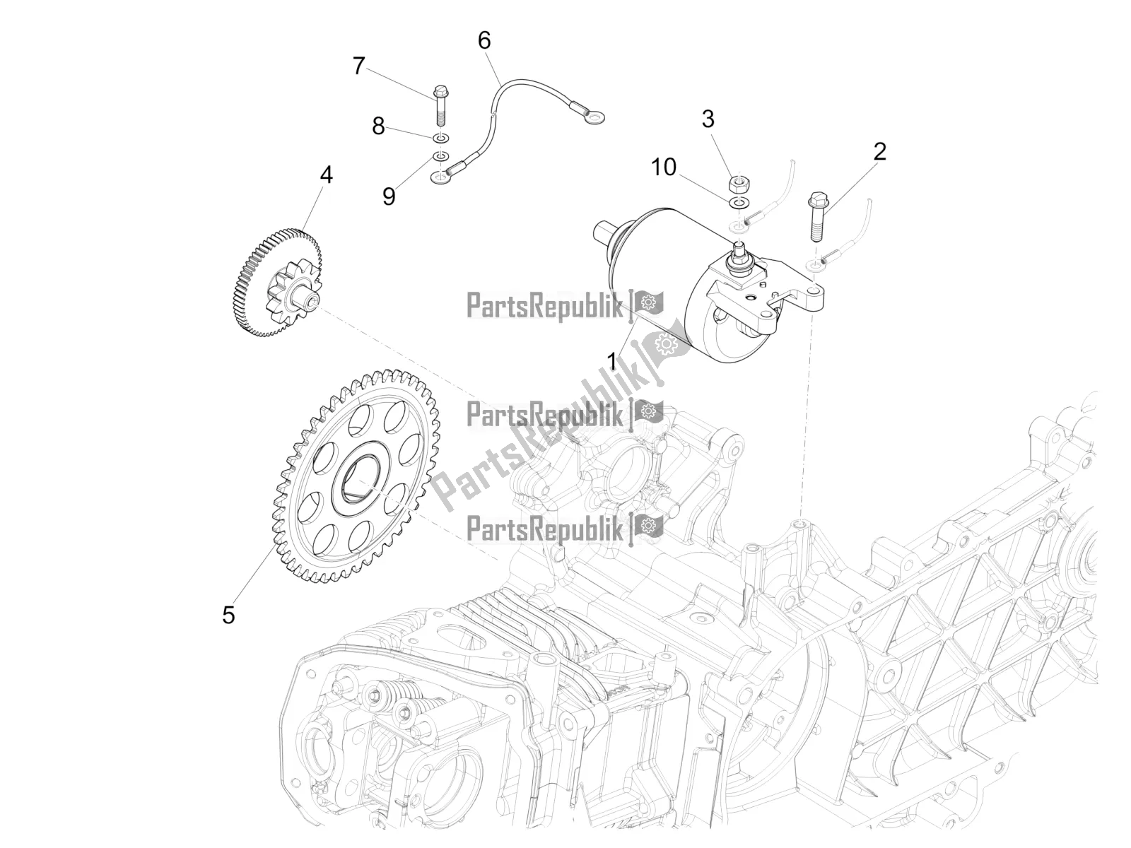 Toutes les pièces pour le Stater - Démarreur électrique du Piaggio Liberty 150 Iget ABS Apac 2016