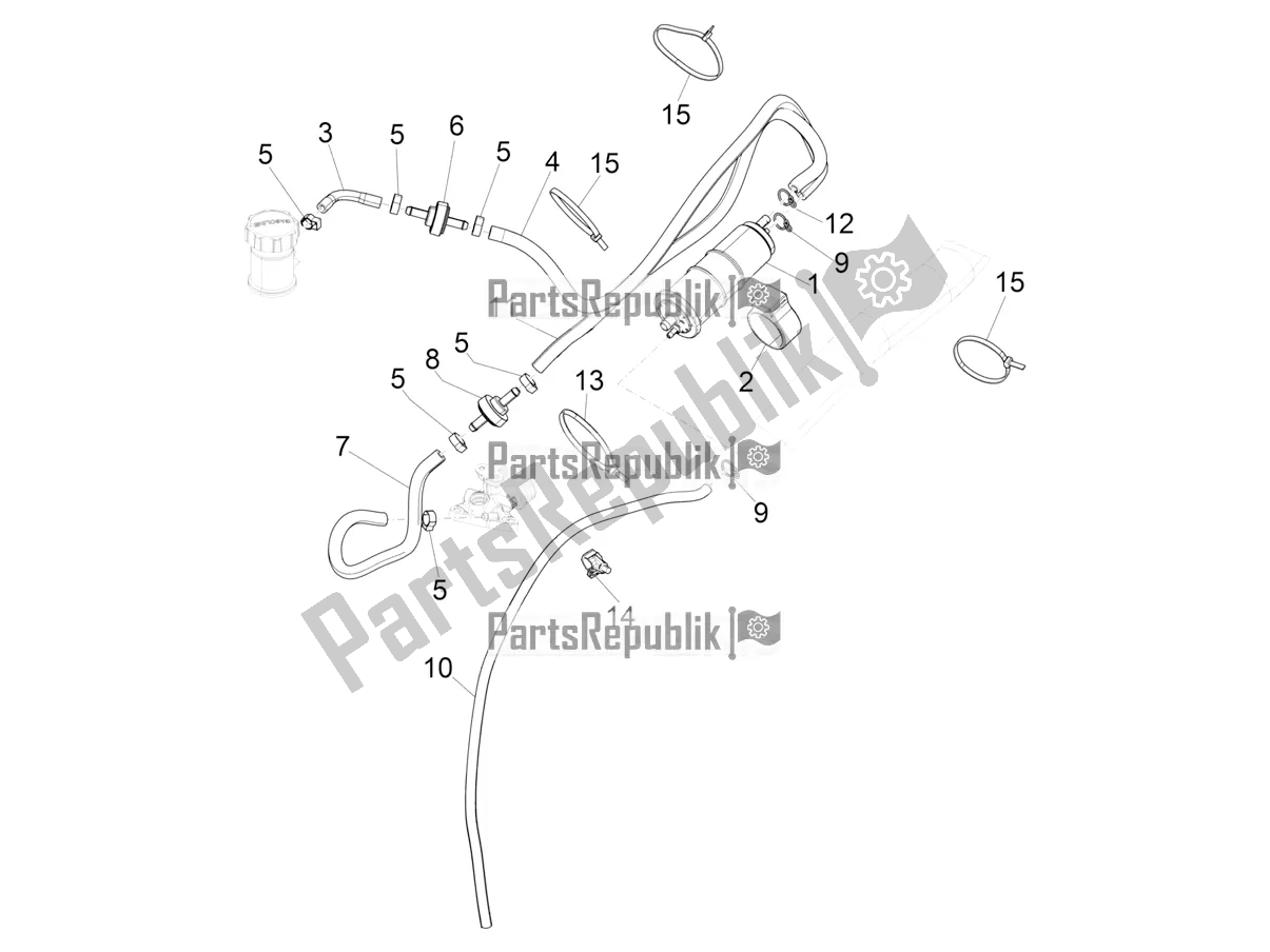 Toutes les pièces pour le Système Anti-percolation du Piaggio Liberty 150 Iget ABS Apac 2017