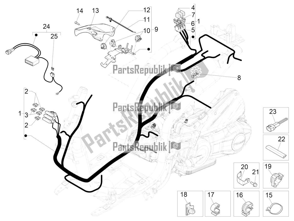 Toutes les pièces pour le Faisceau De Câbles Principal du Piaggio Liberty 150 Iget ABS Apac 2017