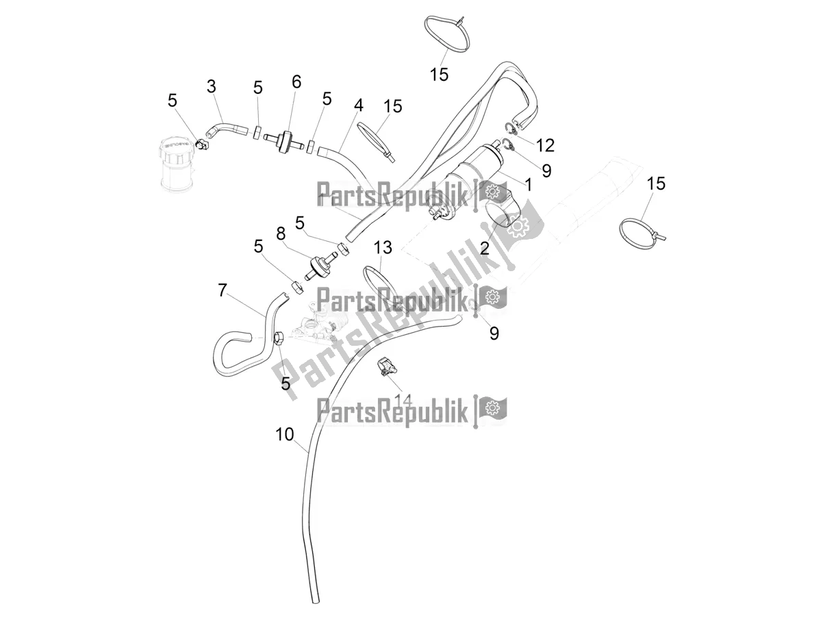 Toutes les pièces pour le Système Anti-percolation du Piaggio Liberty 150 Iget ABS Apac 2018