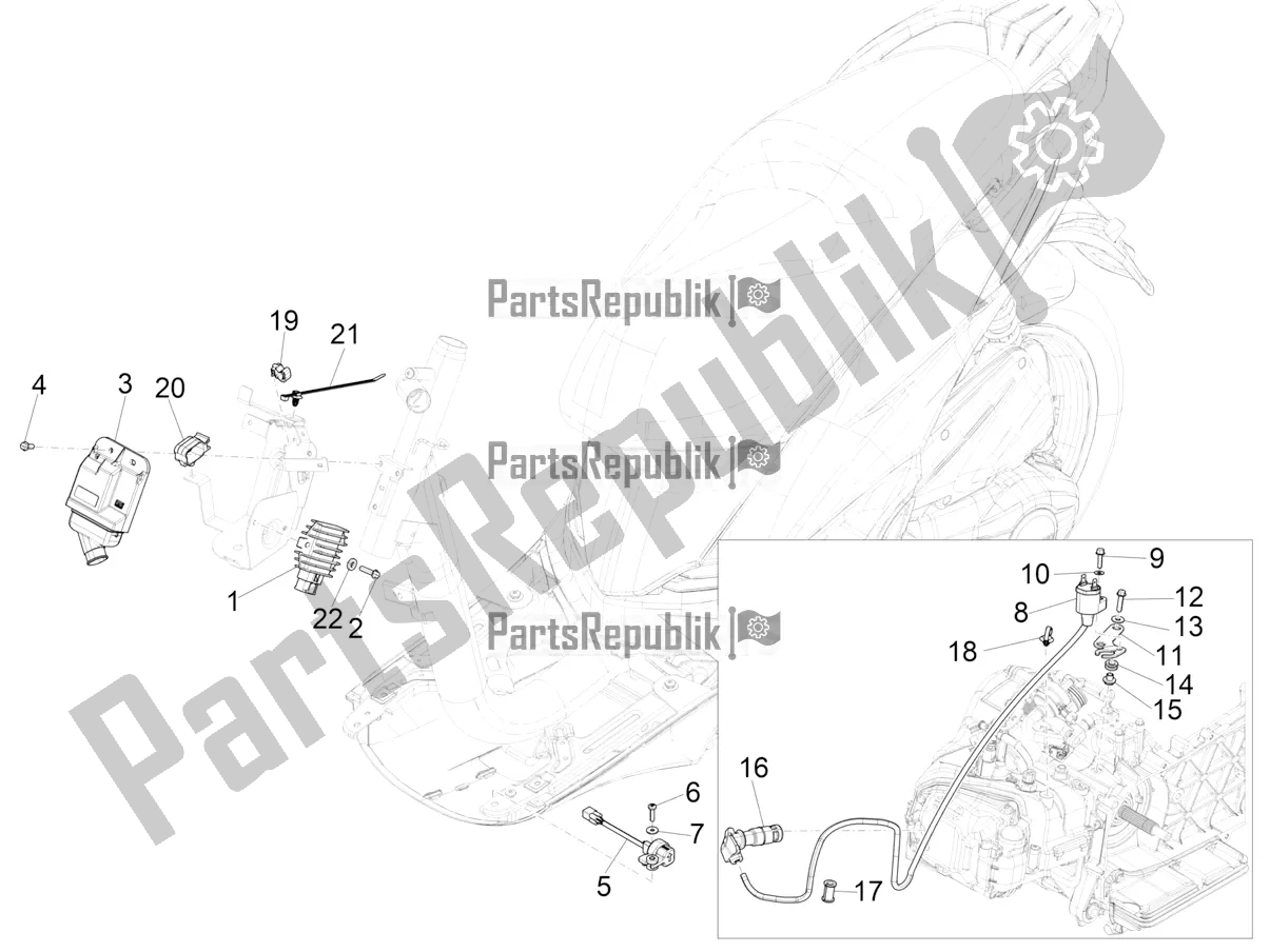 Toutes les pièces pour le Régulateurs De Tension - Unités De Commande électronique (ecu) - H. T. Bobine du Piaggio Liberty 150 Iget ABS Apac 2019