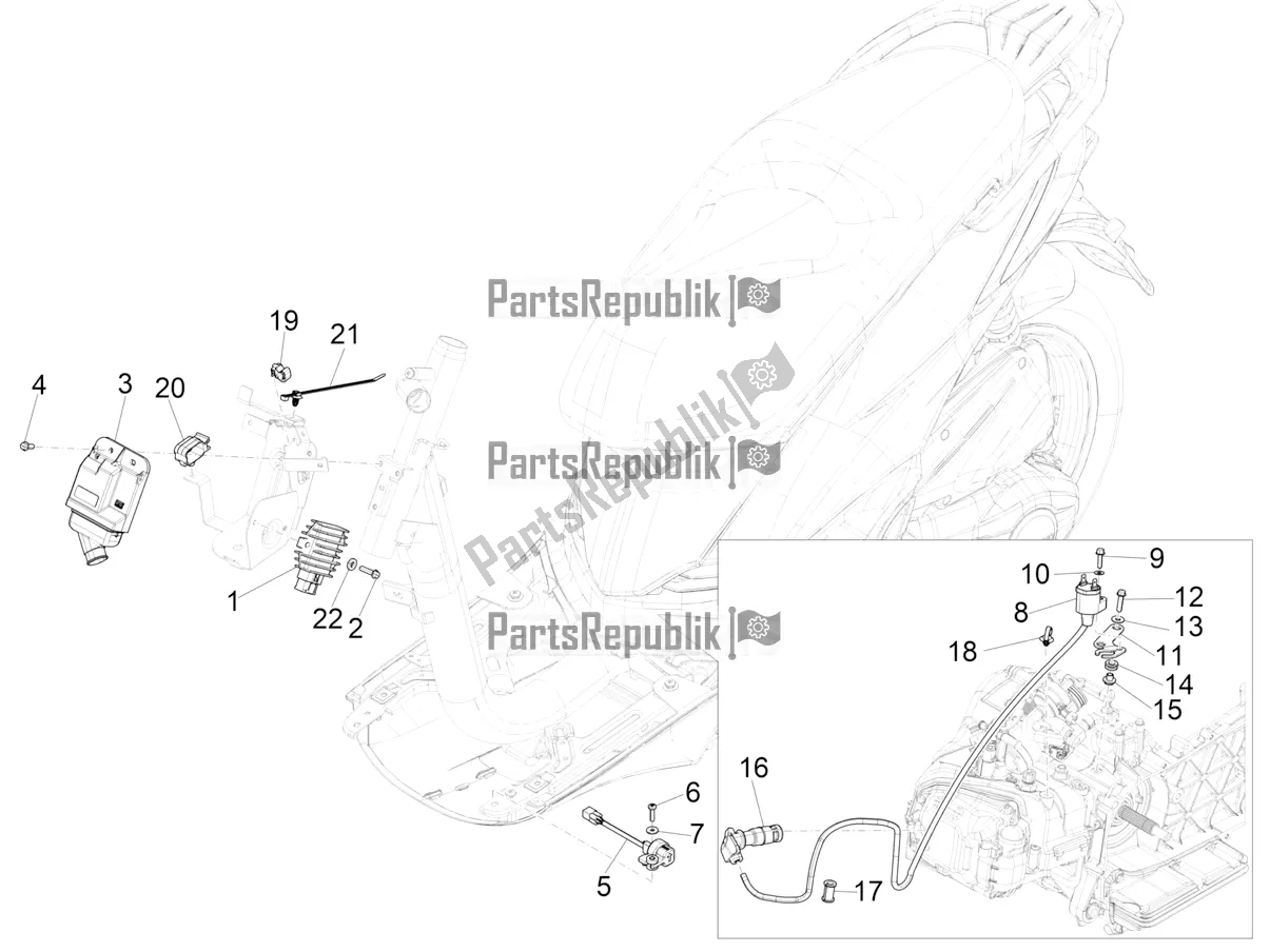 All parts for the Voltage Regulators - Electronic Control Units (ecu) - H. T. Coil of the Piaggio Liberty 150 Iget ABS Apac 2020