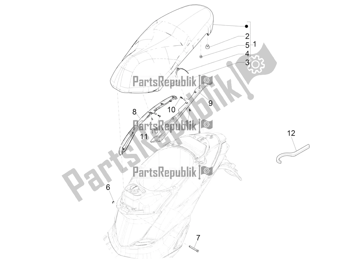 Tutte le parti per il Sella / Sedili del Piaggio Liberty 150 Iget ABS USA 2017