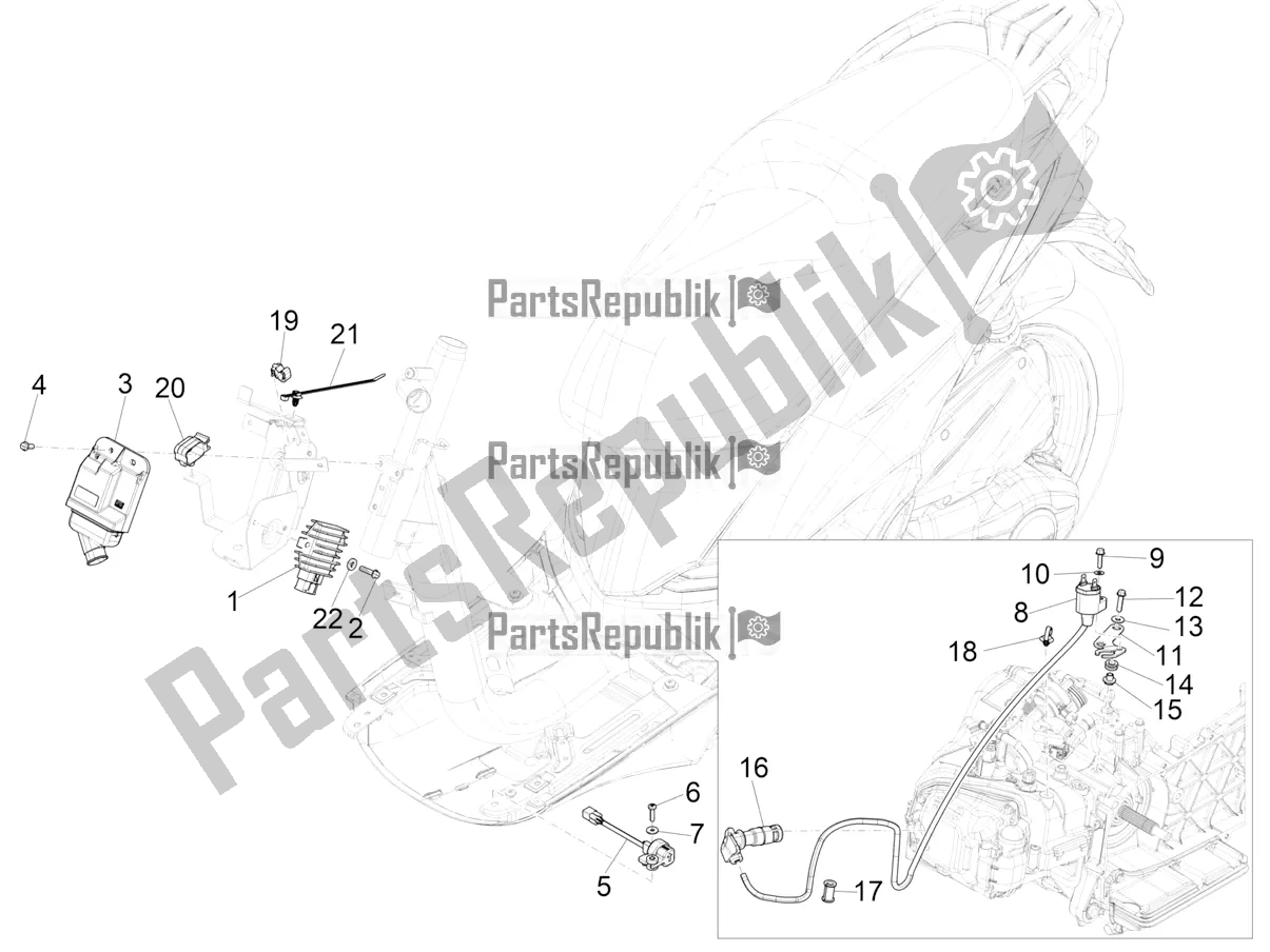 Todas las partes para Reguladores De Voltaje - Unidades De Control Electrónico (ecu) - H. T. Bobina de Piaggio Liberty 150 Iget ABS USA 2018