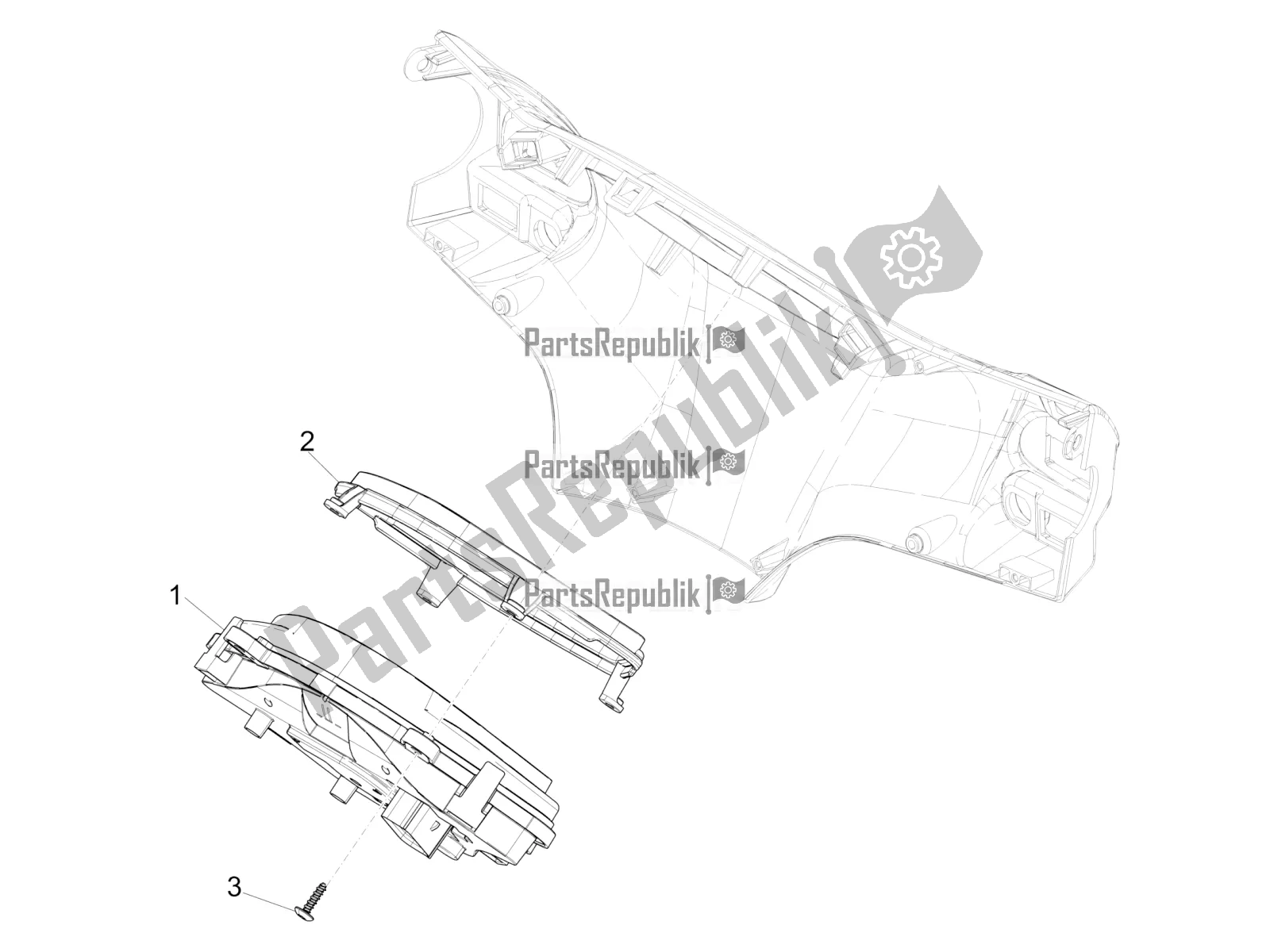 Toutes les pièces pour le Combinaison De Compteurs - Cruscotto du Piaggio Liberty 150 Iget ABS USA 2019