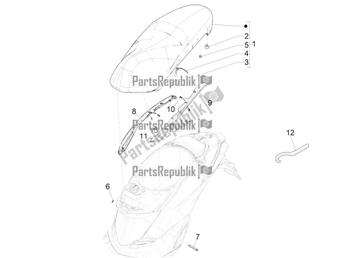 Toutes les pièces pour le Selle / Sièges du Piaggio Liberty 150 Iget ABS USA 2020