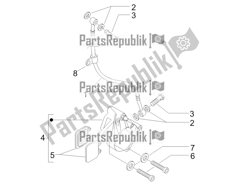 Toutes les pièces pour le Tuyaux De Freins - étriers du Piaggio Liberty 50 4T 2016