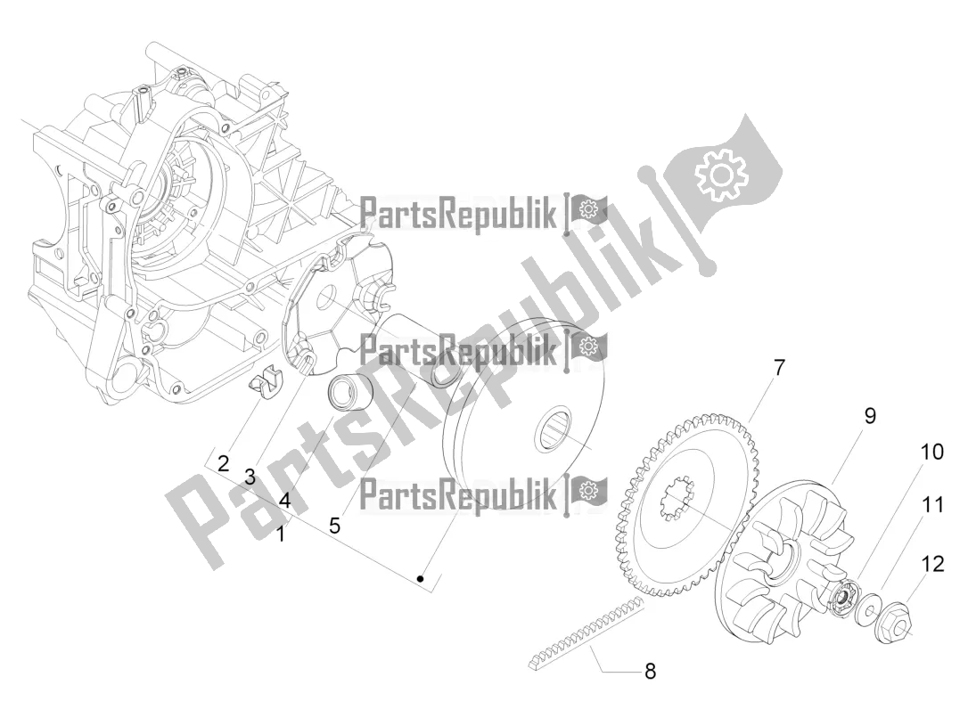 Toutes les pièces pour le Poulie Motrice du Piaggio Liberty 50 4T Delivery 2016