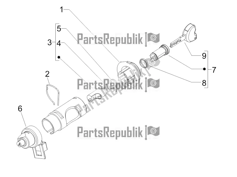 Toutes les pièces pour le Serrures du Piaggio Liberty 50 4T Delivery 2016