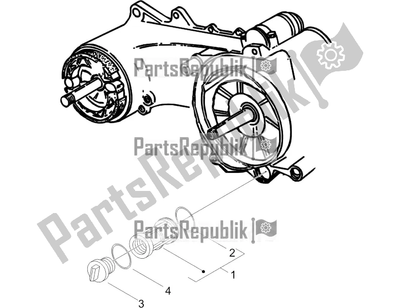 Toutes les pièces pour le Couvercle Magnéto Volant - Filtre à Huile du Piaggio Liberty 50 4T Delivery 2017