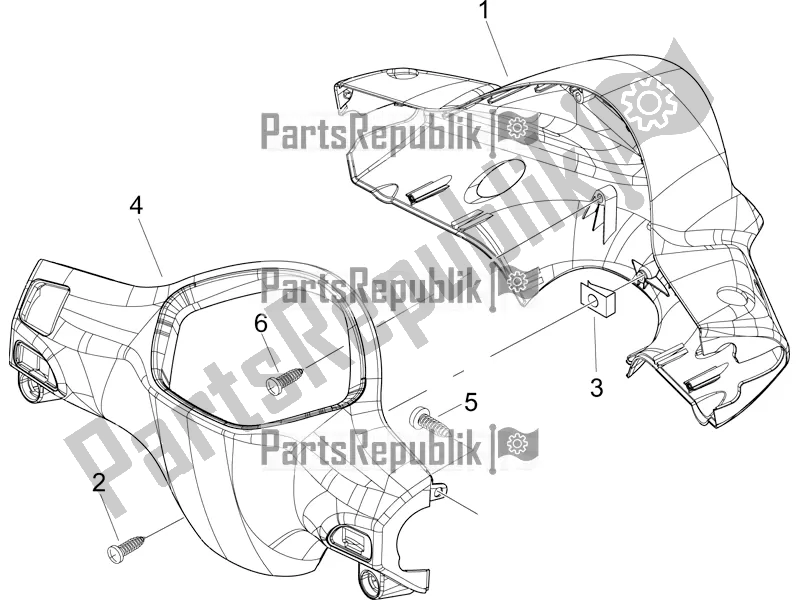 Toutes les pièces pour le Couvertures De Guidon du Piaggio Liberty 50 4T Delivery 2017