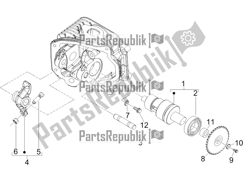 Toutes les pièces pour le Leviers à Bascule Support Unité du Piaggio Liberty 50 4T Delivery 2017