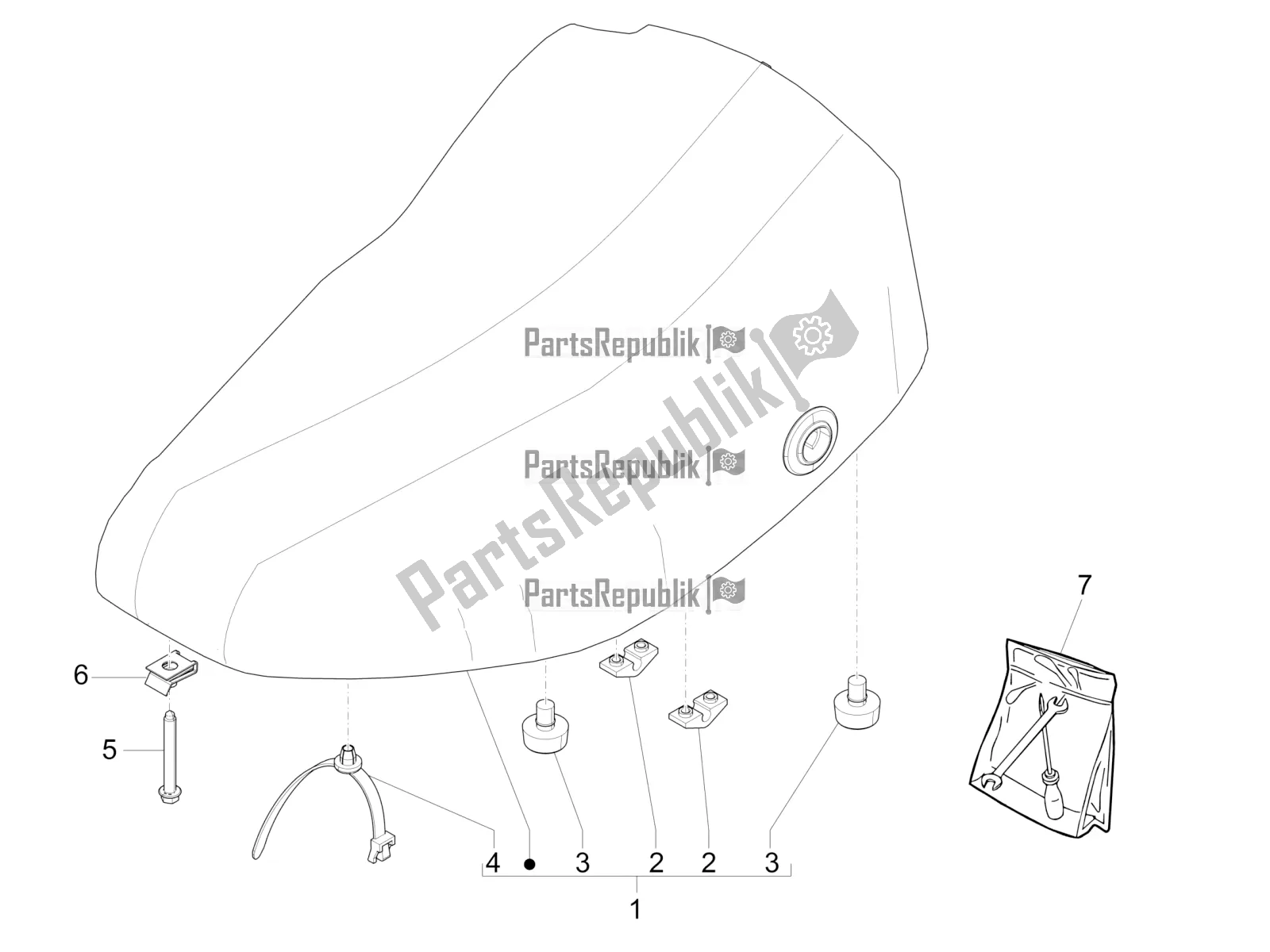 Toutes les pièces pour le Selle / Sièges du Piaggio Liberty 50 4T Delivery 2017