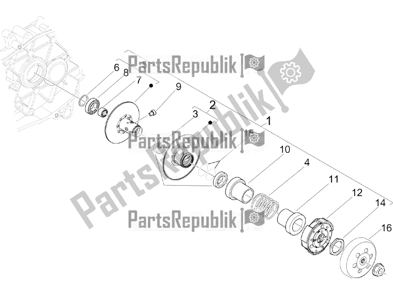 Wszystkie części do Nap? Dzane Ko? O Pasowe Piaggio Liberty 50 4T PTT 2016