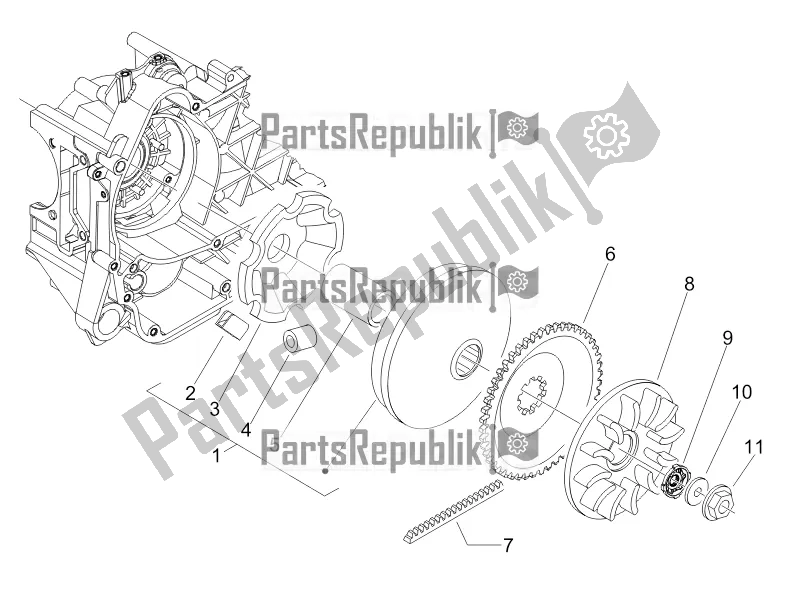 Toutes les pièces pour le Poulie Motrice du Piaggio Liberty 50 4T PTT 2016