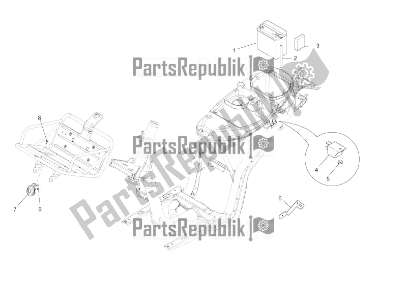 Todas las partes para Interruptores De Control Remoto - Batería - Bocina de Piaggio Liberty 50 4T PTT 2016
