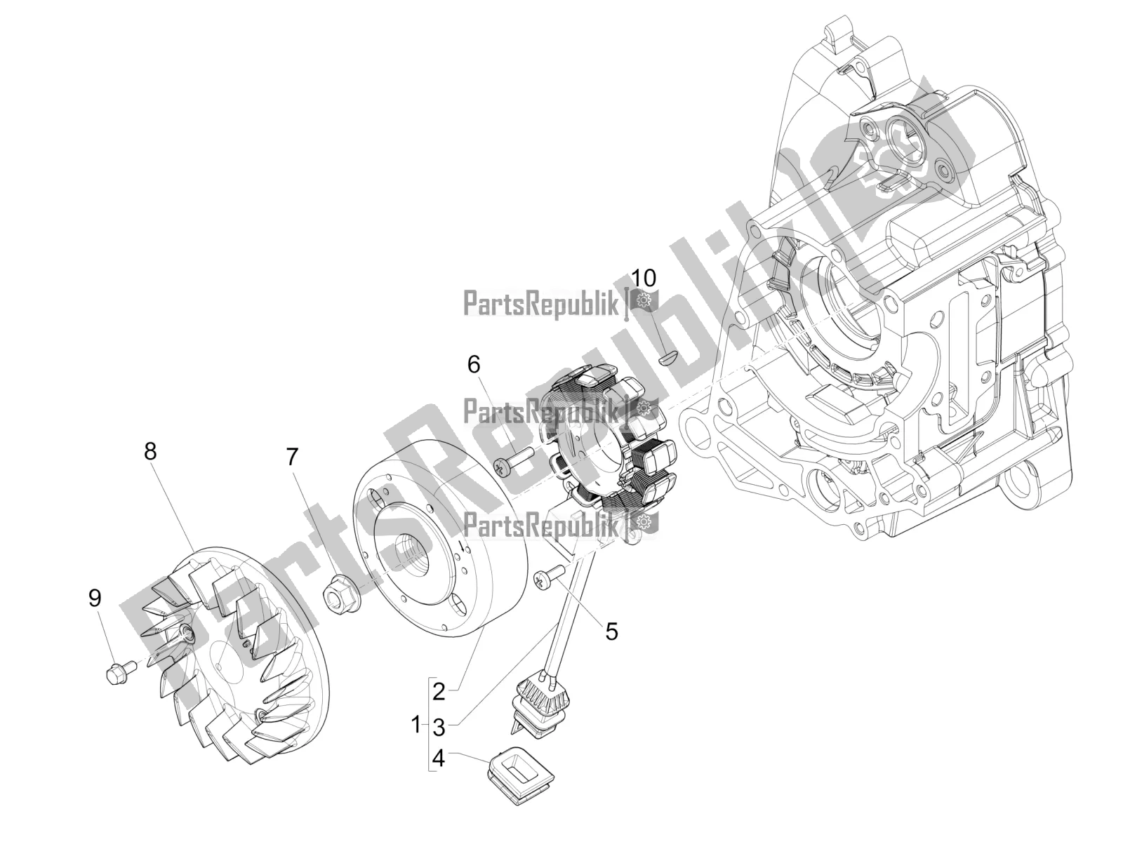 Wszystkie części do Magneto Ko? A Zamachowego Piaggio Liberty 50 4T PTT 2017