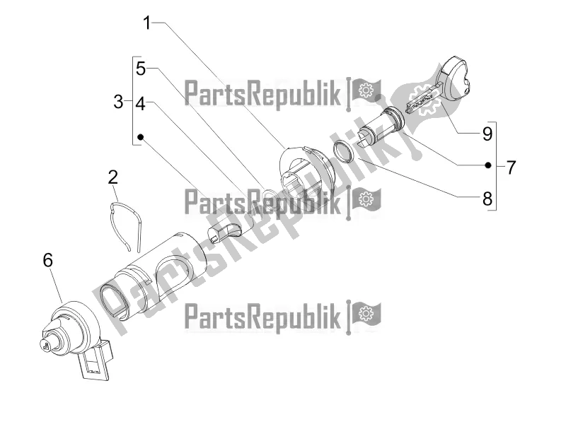 Toutes les pièces pour le Serrures du Piaggio Liberty 50 4T PTT 2017