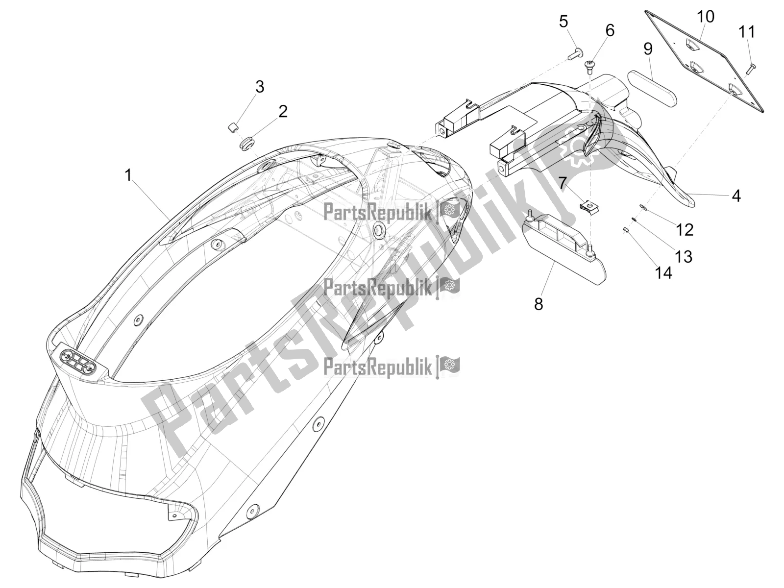 Wszystkie części do Os? Ona Tylna - Os? Ona Przeciwbryzgowa Piaggio Liberty 50 4T PTT 2017