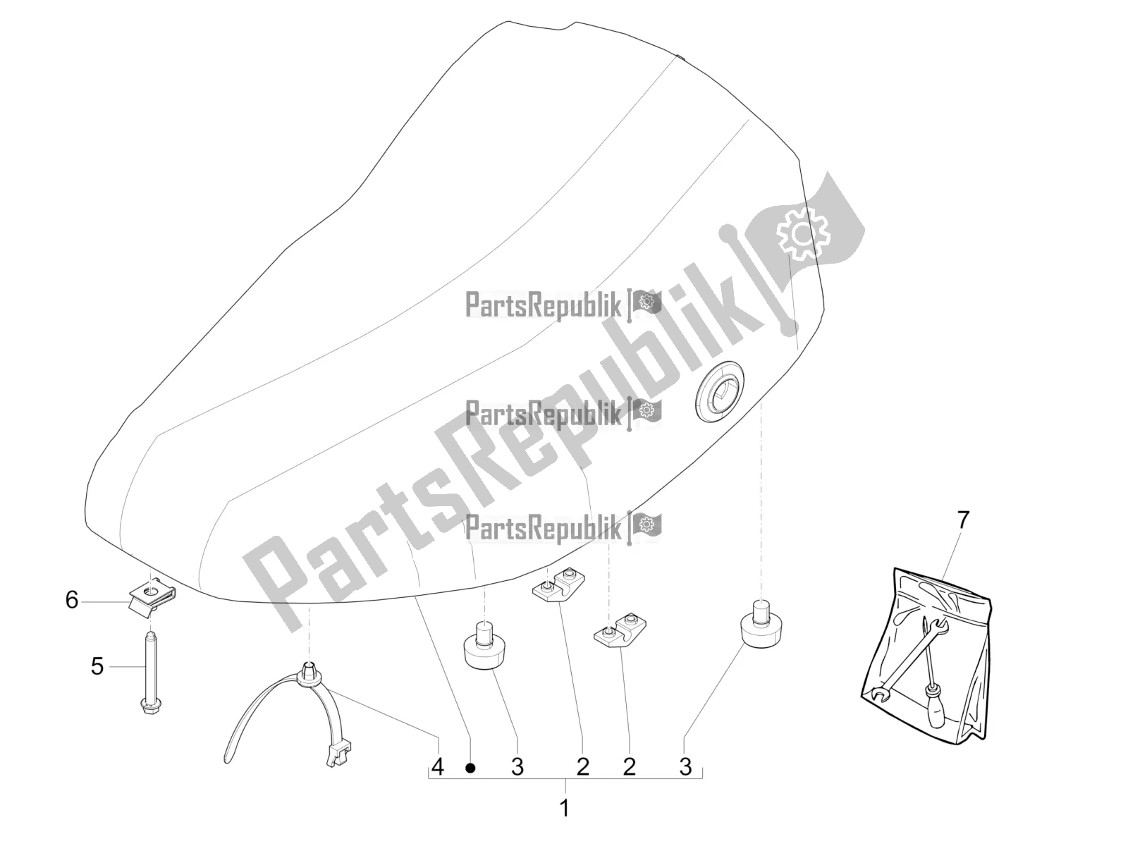 Wszystkie części do Siod? O / Siedzenia Piaggio Liberty 50 4T PTT 2017