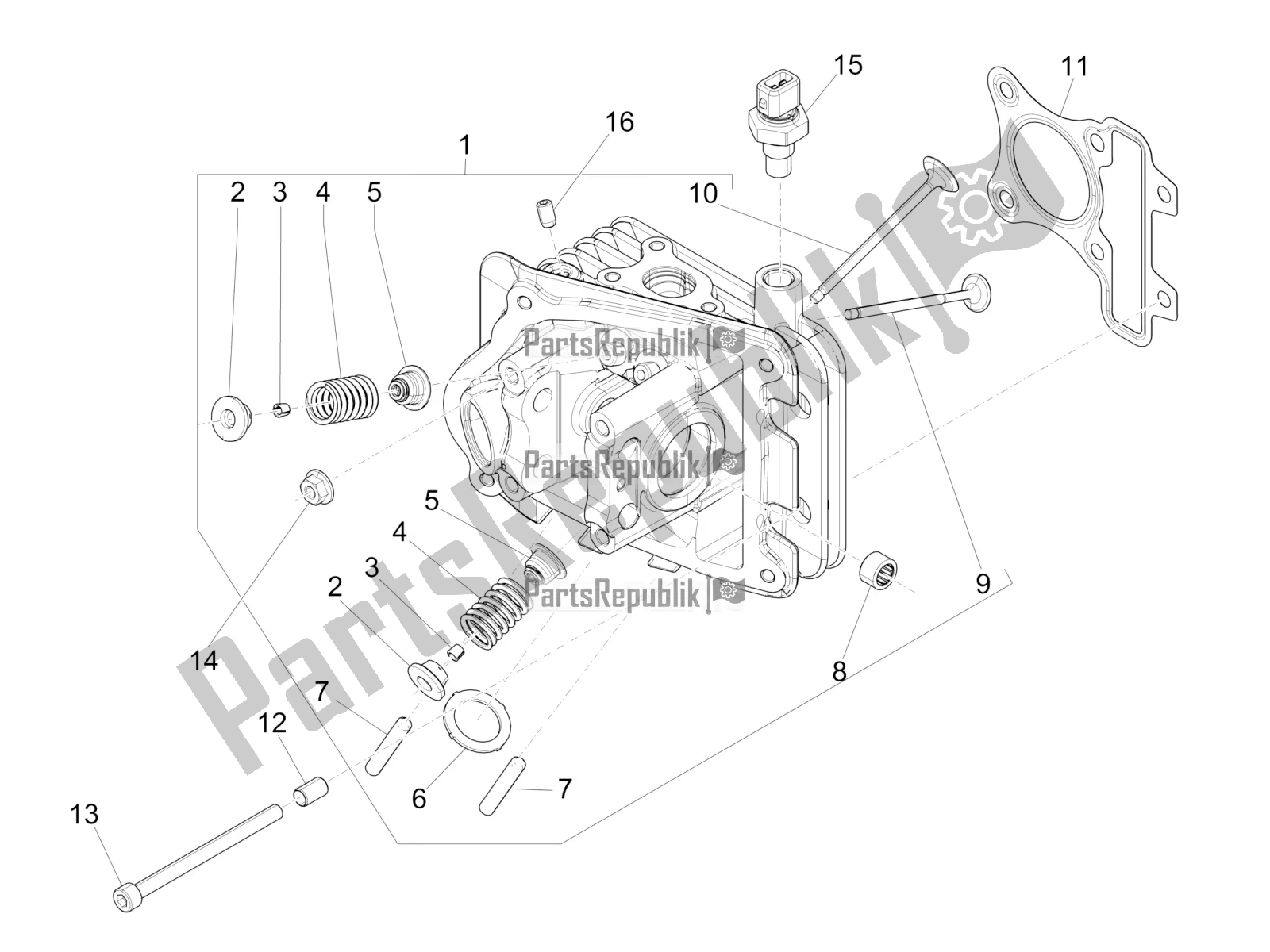 Toutes les pièces pour le Cylinder Head Unit - Valve du Piaggio Liberty 50 Corporate 2020