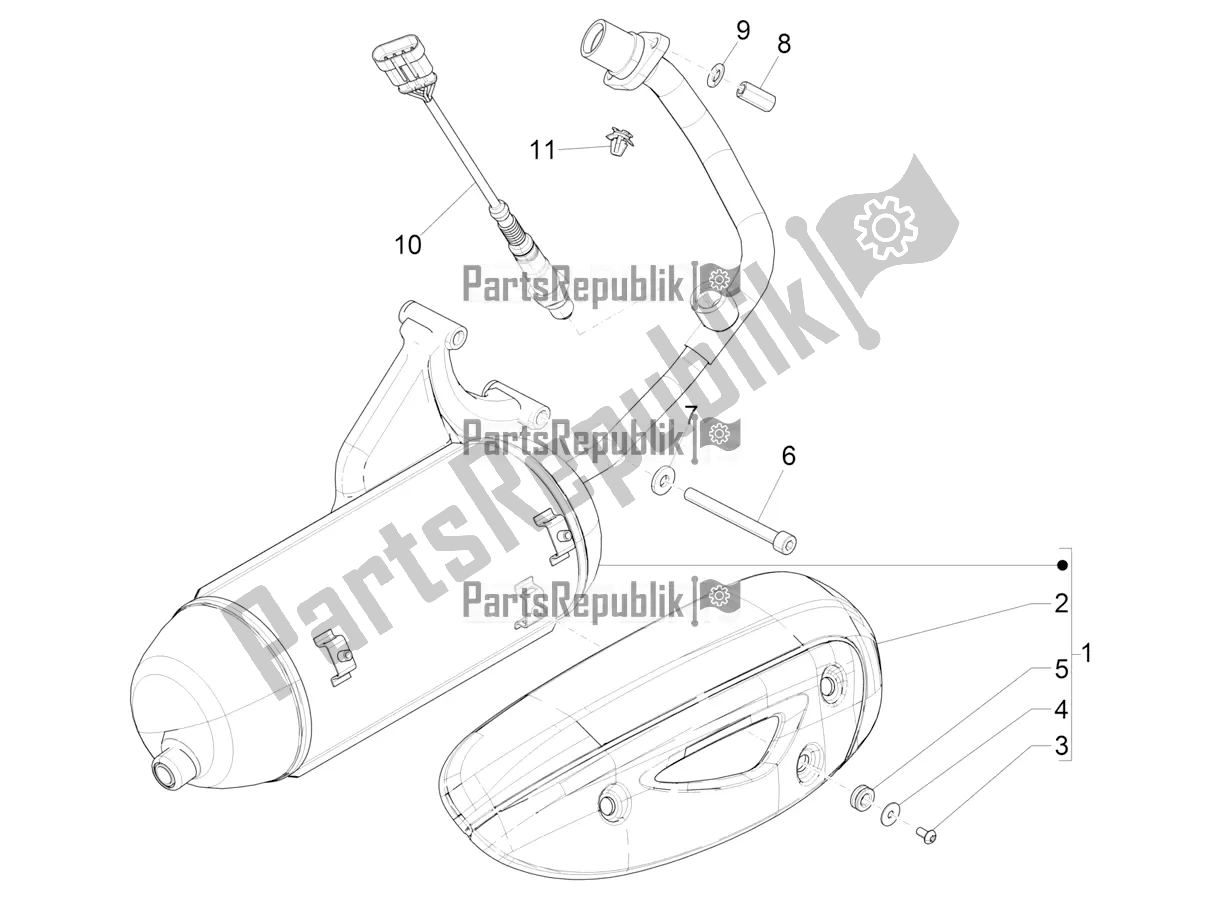 Todas las partes para Silenciador de Piaggio Liberty 50 Corporate 2020