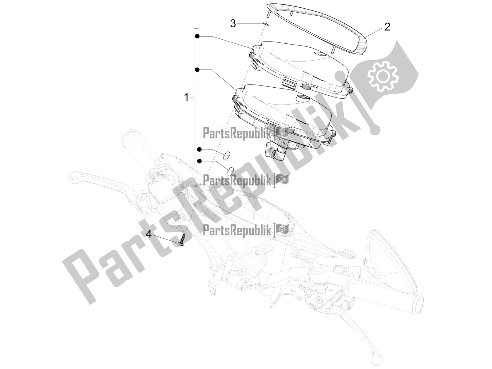 Toutes les pièces pour le Combinaison De Compteurs - Cruscotto du Piaggio Liberty 50 Corporate 2021