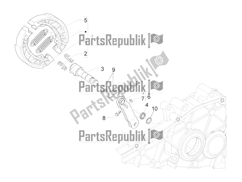 Toutes les pièces pour le Frein Arrière - Mâchoire De Frein du Piaggio Liberty 50 Iget 4T 25 KM/H 2017