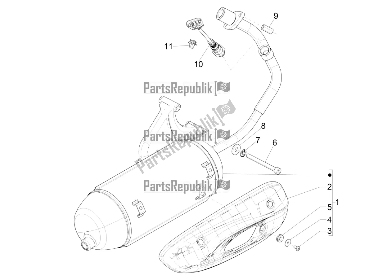 Toutes les pièces pour le Silencieux du Piaggio Liberty 50 Iget 4T 25 KM/H 2017