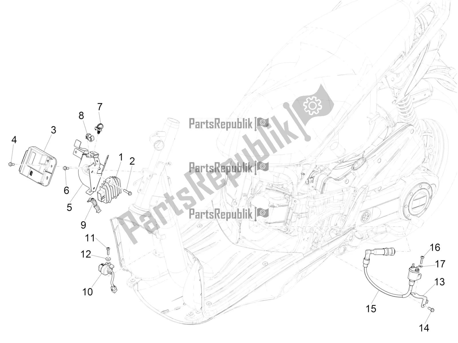 Wszystkie części do Regulatory Napi? Cia - Elektroniczne Jednostki Steruj? Ce (ecu) - H. T. Cewka Piaggio Liberty 50 Iget 4T 25 KM/H 2017