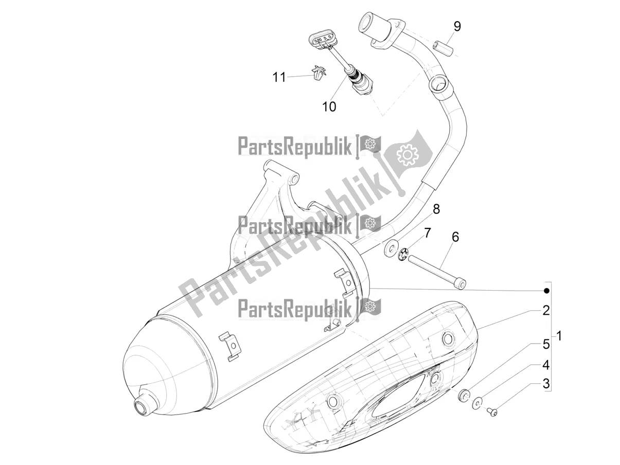 Toutes les pièces pour le Silencieux du Piaggio Liberty 50 Iget 4T 25 KM/H 2018