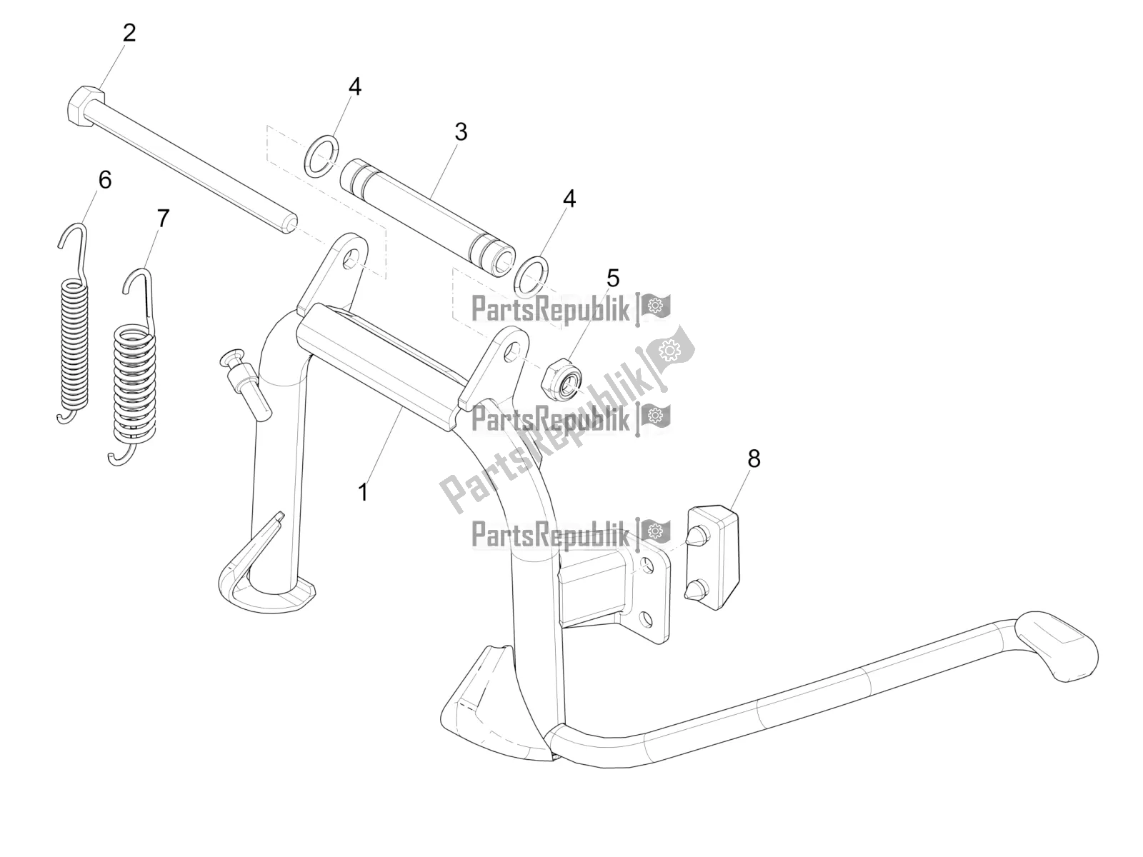 Toutes les pièces pour le Des Stands du Piaggio Liberty 50 Iget 4T 25 KM/H 2018