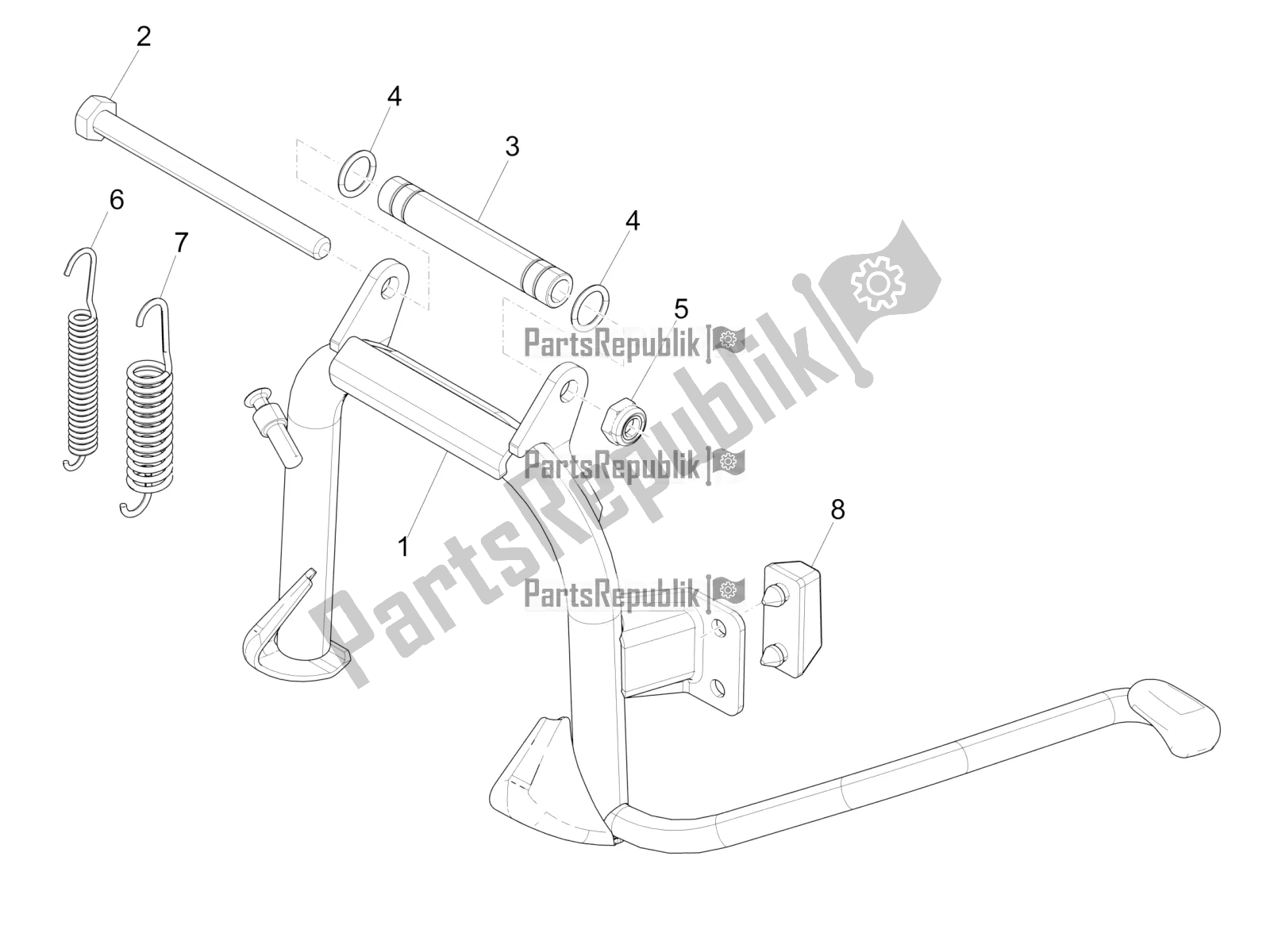 Toutes les pièces pour le Des Stands du Piaggio Liberty 50 Iget 4T 25 KM/H 2019