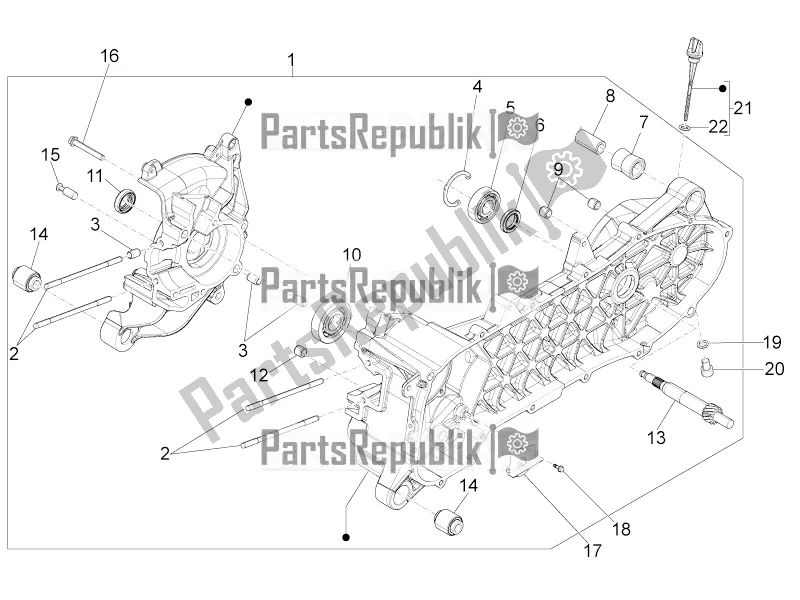 Toutes les pièces pour le Carter du Piaggio Liberty 50 Iget 4T 3V 2016