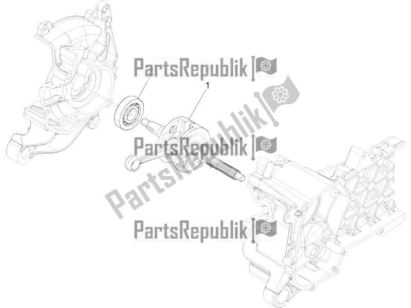 Todas as partes de Virabrequim do Piaggio Liberty 50 Iget 4T 3V 2016