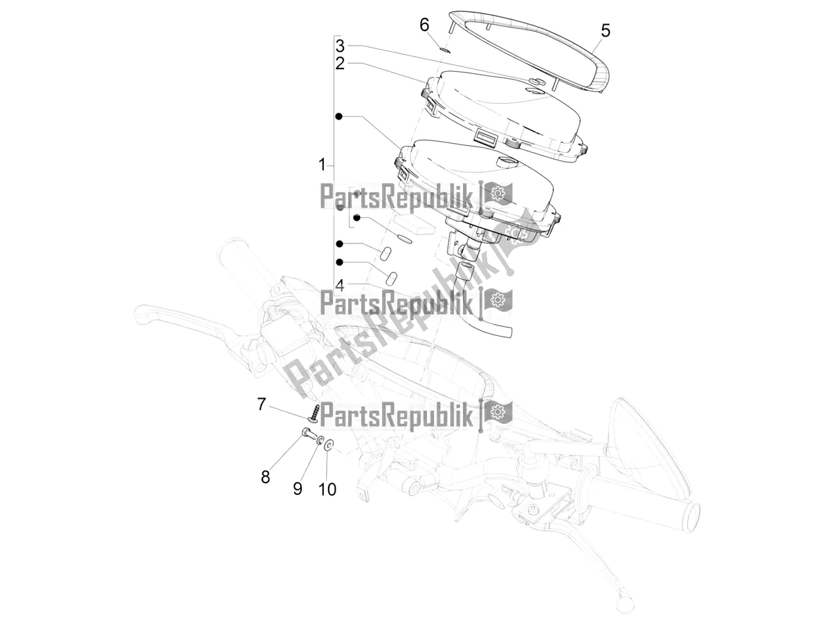 Toutes les pièces pour le Combinaison De Compteurs - Cruscotto du Piaggio Liberty 50 Iget 4T 3V Posta 2019