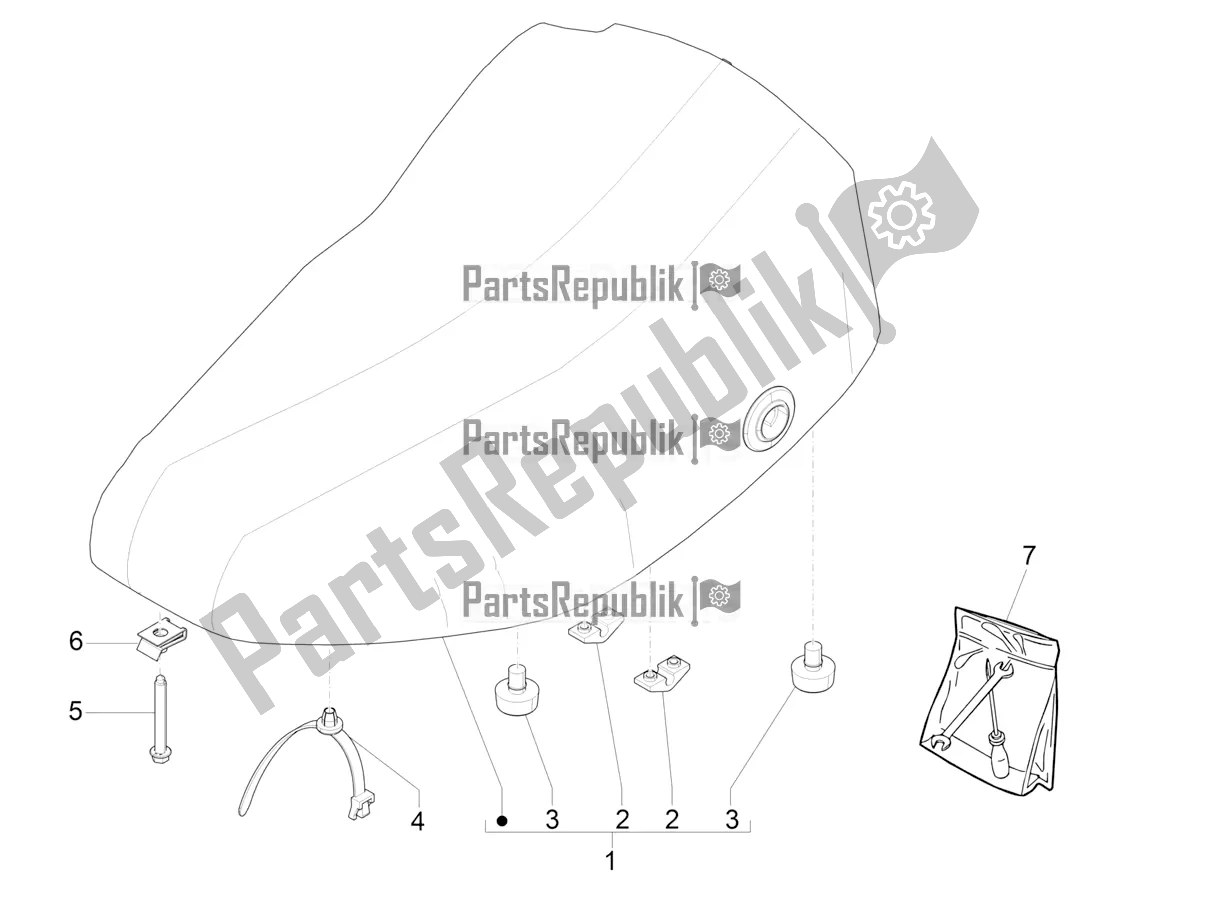 All parts for the Saddle/seats of the Piaggio Liberty 50 Iget 4T 3V Posta 2019