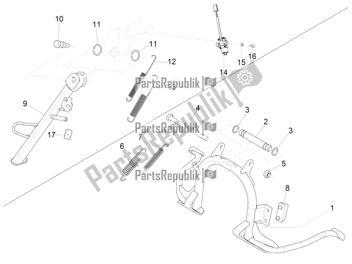 Toutes les pièces pour le Des Stands du Piaggio Liberty 50 Iget 4T 3V Posta 2019