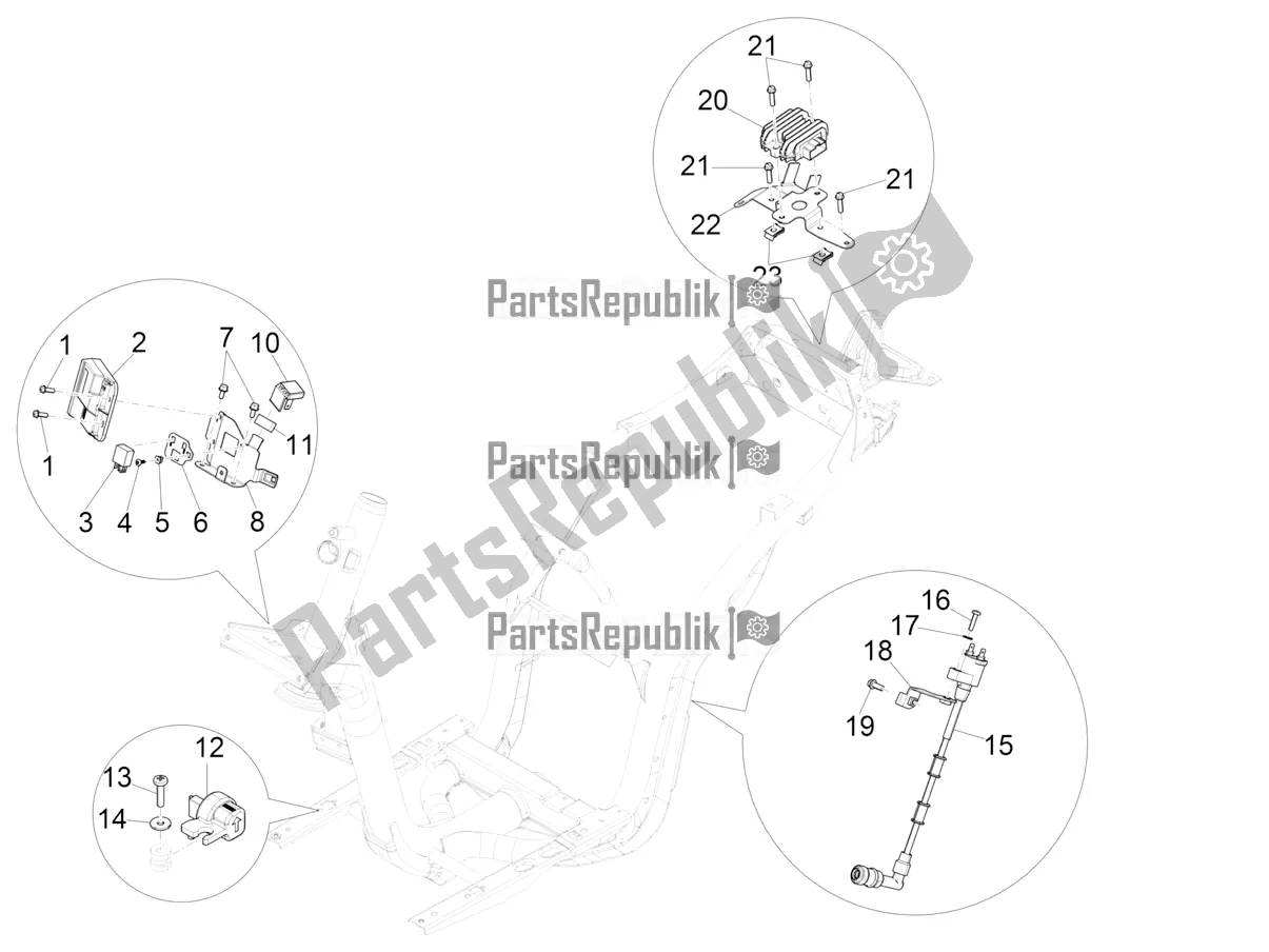 Toutes les pièces pour le Régulateurs De Tension - Unités De Commande électronique (ecu) - H. T. Bobine du Piaggio Liberty 50 Iget 4T 3V Posta 2019