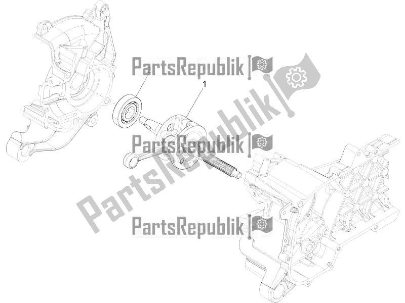 Toutes les pièces pour le Vilebrequin du Piaggio Liberty 50 Iget 4T 3V RP8 CA 11 2018