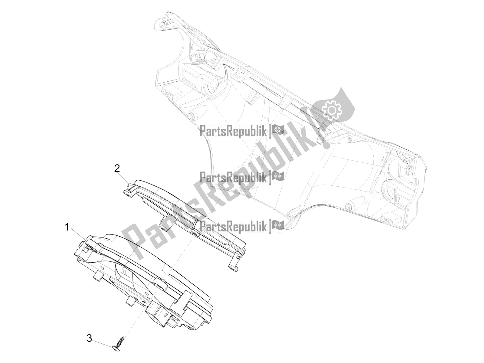 Toutes les pièces pour le Combinaison De Compteurs - Cruscotto du Piaggio Liberty 50 Iget 4T 3V RP8 CA 11 2019