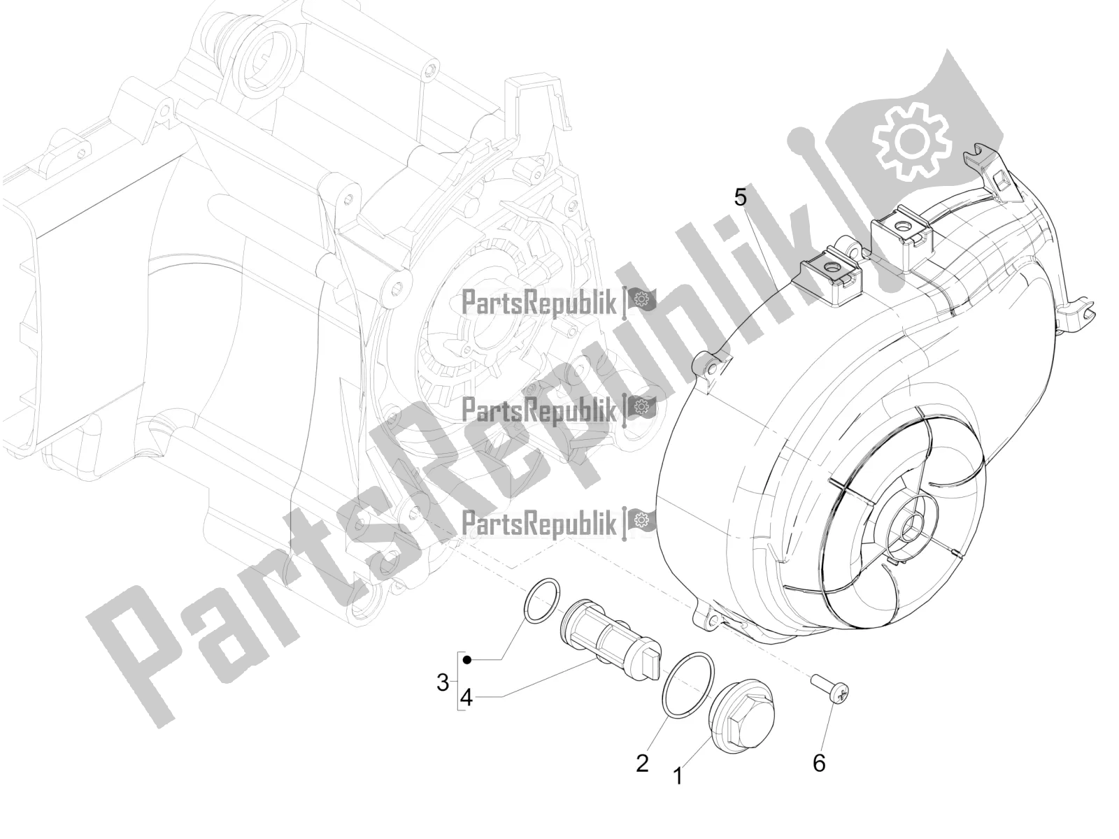 Wszystkie części do Os? Ona Iskrownika Ko? A Zamachowego - Filtr Oleju Piaggio Liberty 50 Iget 4T 3V Zapc 546 2017