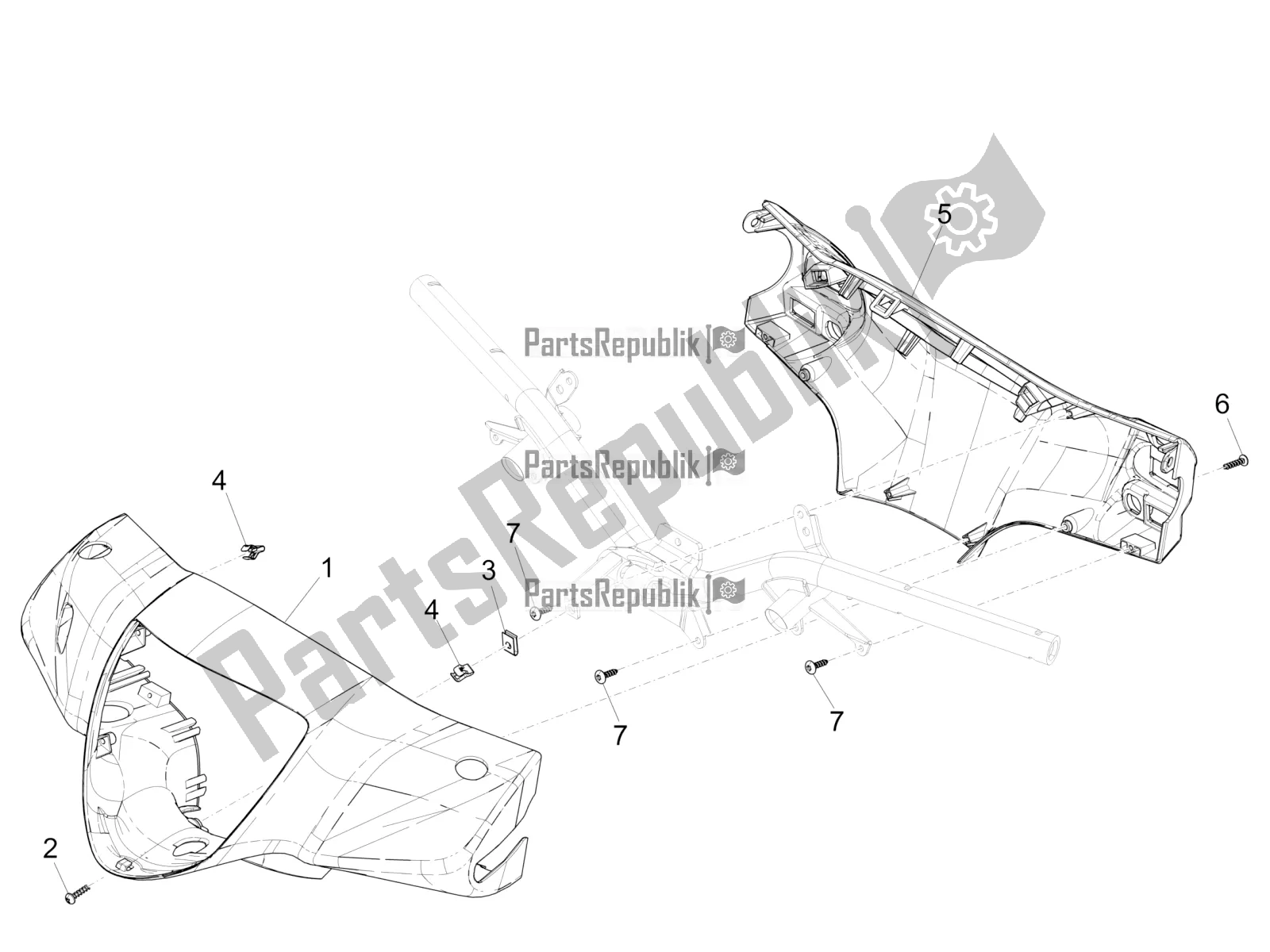 Toutes les pièces pour le Couvertures De Guidon du Piaggio Liberty 50 Iget 4T 3V Zapc 546 2017