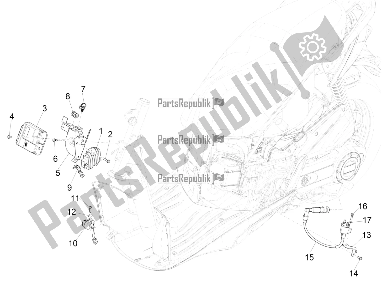 Toutes les pièces pour le Régulateurs De Tension - Unités De Commande électronique (ecu) - H. T. Bobine du Piaggio Liberty 50 Iget 4T 3V Zapc 546 2017